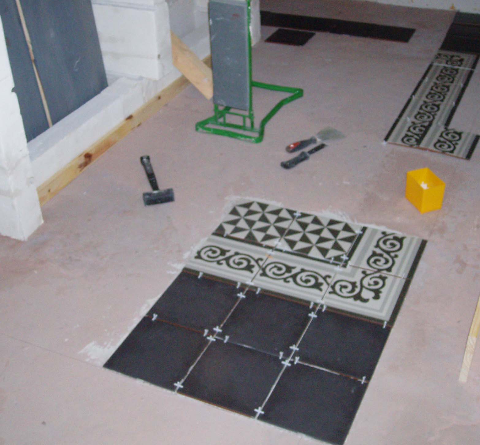Image of First floor tiles laid